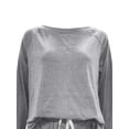 thumbnail image 5 of Gomelly Ladies Sleepwear Drawstring Nightwear Baggy Loungewear Women Beam Foot Home Clothes Pajamas Sets Elastic Waist Lounge Set Grey 2XL, 5 of 7