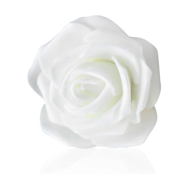 Maoww Pack of 50 Artificial Bionic Flowers PE Foam Simulation Roses Fake Flower Decorations Wedding Party Engagement Presents White