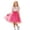 Pink, variant on Girls Dresses Floral Collared Tulle Party Dress Short Ruffle Sleeve with Satin Bow Waist Elegant Summer Sundress for Kids 7-12Y