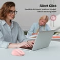 thumbnail image 6 of TECKNET Wireless Mouse (BT5.0/3.0 & 2.4G) Rechargeable 4800 DPI Silent USB A & Bluetooth Mouse 6 Buttons, Wide Compatibility - Pink, 6 of 9