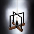 thumbnail image 5 of Luxury Modern Farmhouse Pendant, 11''H x 11''W, Matte Black & Rich Walnut Finish, Broadway Collection, by Urban Ambiance, 5 of 8
