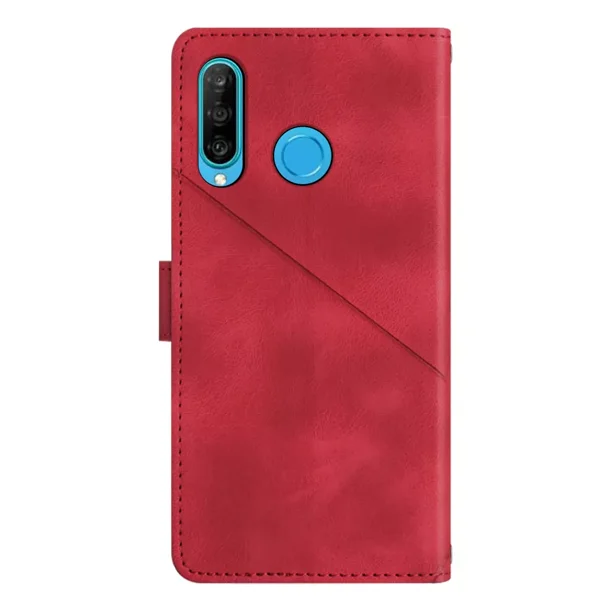 Funda Huawei P30 Lite Bumina - Tipo Cartera, Diseño Tigre Relieve, Azul, Soporte Magnético