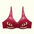 thumbnail image 4 of Bigersell Balconette Bras for Women Deals Padded Bras for Women No Underwire Bra Style B5098 V-Neck Padded Bras Hook and Eye Bra Closure Big & Tall Size Supportive Sports Bras for Women Red M, 4 of 4