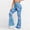 006 Sky Blue, variant on Oplxuo Flare Leggings for Women Vintage Ethnic Bell Bottom Stretch High Waisted Lounge Yoga Pants