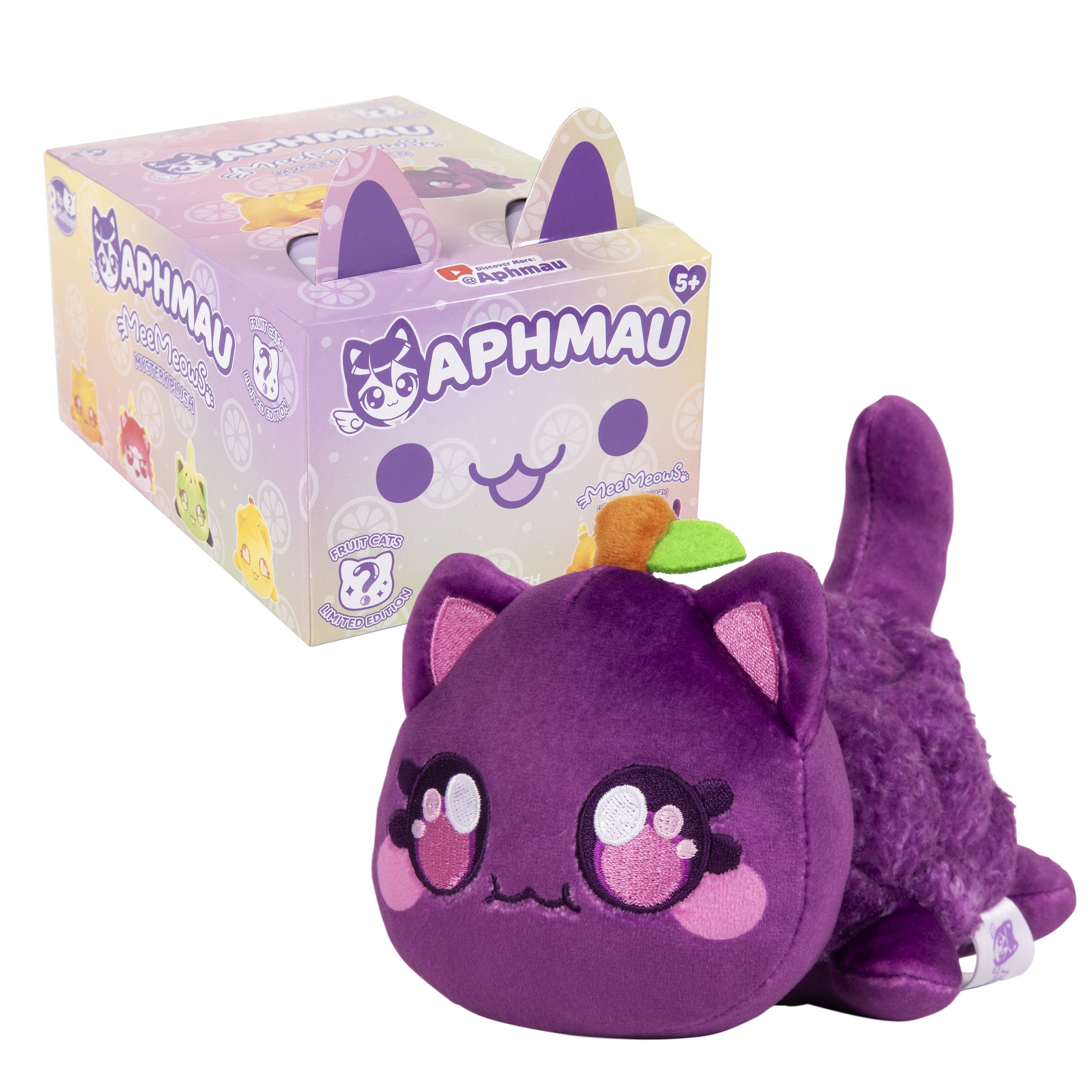 Aphmau 6" Mystery MeeMeow Plush Fruit Toy Ages 5+