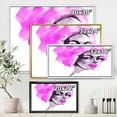 thumbnail image 4 of Designart 'Afro American Pink Woman Fashion Portrait' Modern Framed Canvas Wall Art Print, 4 of 5