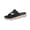 Summer Sandals # Black, variant on Casual Sandals for Women Low Thick Sole Easy Slip-On Cozy Slides Cutout Fashionable Summer Vacation Footwear 1.5 Inch Heel Elevated Strolling Shoes