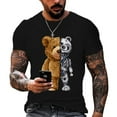 thumbnail image 2 of 2023 Year 3D Teddy Bear Printing Men T Shirt CasualO-neck Short Sleeve Tops Summer Street TrendHip Hop Harajuku Oversized Tees, 2 of 7