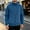 Blue, variant on Men's Stand Collar Full Zip Light Polar Fleece Jacket Solid Soft Thermal Mid Layer For Ski Resort Base Layering Road Trip Car Rides & Indoor Office Warm Ups Brown L
