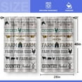 thumbnail image 4 of Rustic Farmhouse Kitchen Curtains 2 Panels, Vintage Farm Animal Sign Window Drapes, Country Market Decor for Kitchen, 28"W x 40"L, 4 of 5