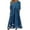 Navy, variant on Floral Dress for Women Summer Short Sleeve Maxi Dresses Casual Crew Neck Pleated Dress with Pockets White 3XL