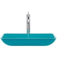 thumbnail image 1 of Polaris 640-TQ-718-C Turquoise Chrome Salle de Bain 718 Récipient Robinet Ensemble, 1 of 5