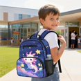 thumbnail image 4 of Jeiento Axolotl 13.5 Inch Kids Preschool Backpack for Toddler, Starry Sky Lightweight School Bag for 2-5 Year Old Girls, Bookbag with Pockets, 4 of 7