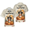 thumbnail image 3 of Happy Halloween Brittany Spaniel Witches Hat Pumpkin Carving Hawaiian Shirt Breathable Summer Unisex Merch Brittany Dog Lover Gifts Idea - 02019, 3 of 6