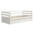 thumbnail image 5 of EUROCO Solid Wood Daybed with Trundle, Twin for Kids Bedroom, White, 5 of 12