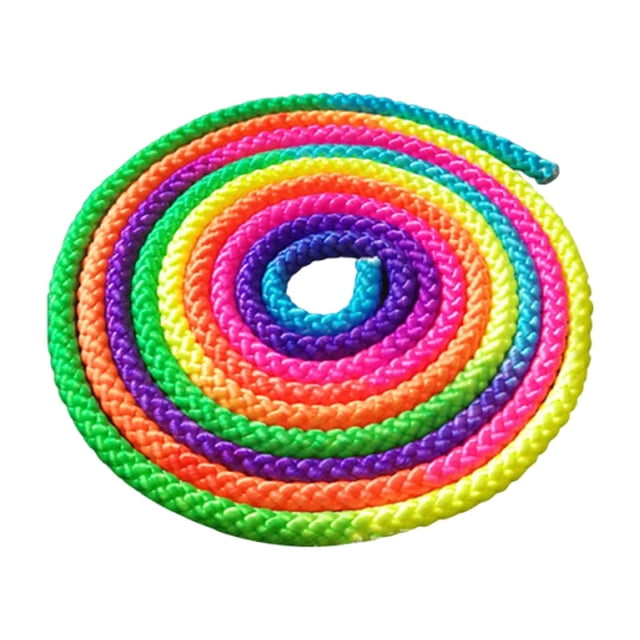 Quzzie Rhythmic Gymnastics Rope Fitness Tool Professional Exercise Equipment Nylon Fiber Material Lightweight Prop Suitable for Dance Practice Competition Ho Colorful