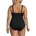 thumbnail image 2 of Lands' End Women's Plus Size V-Neck Wrap Underwire Tankini Swimsuit Top, 2 of 3