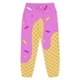 thumbnail image 2 of Girls Boys Pants Elastic Waistband Sweatpants With Melting Ice Cream Cone Pattern Funny Jogging Baseball Style Sports Pants Hot Pink 2-3 Years, 2 of 5