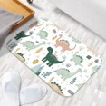 thumbnail image 6 of 1pc Cute Dinosaur Pattern Absorbent Non-Slip Bathroom Thickened Flannel Rug Decor,Soft,Quick Drying,Suitable For Indoor/outdoor Use,Bathrooms,Bedrooms,Kitchens,Terrace,Laundry Rooms,16"x24", 6 of 9