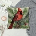 thumbnail image 2 of Nawypu  Red Birds Decorative Throw Pillow Cover, Pine Cones Berry Cushion Case Decor, Winter Holiday Quote Pillowcase Decorations for Sofa Couch, 2 of 5
