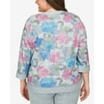thumbnail image 5 of Alfred Dunner Womens Plus-Size Shadow Floral Bordered Top, 5 of 6