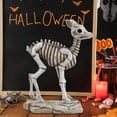 thumbnail image 3 of Estatua de ciervo esqueleto de Halloween, decoración de Halloween, escultura, adorno para escena de cementerio, 3 of 6