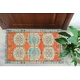 thumbnail image 5 of Blue Rugs, Custom Rugs, Salon Rug, Orange Rug, Moroccan Design Rug, Thin Rug, Decorative Rug, Antique Decor Rug, Bathroom Rug, Entryway Rug, 2.3'x3.3' - 70x110 cm, 5 of 6