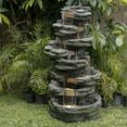 thumbnail image 3 of Alpine Corporation 8-Tier Rainforest Rock Water Fountain with LED Lights, 3 of 11