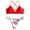 Red, variant on Plus size Swimsuits Women's Bikini Cut Flower Two Piece Swimsuit Pushups Swimwear Beachwear Red M(M)