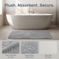 thumbnail image 3 of REGALWOVEN Shaggy Bathroom Rugs, Non-Slip Absorbent Bath Mat, Ultra Soft Microfiber Plush Shower Carpet for Machine Washable Grey 32" x 20", 3 of 5