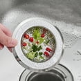 thumbnail image 5 of 4.5" Stainless Steel Kitchen Sink Strainer | Wide Rim Deep Basket Drain Catcher | Anti-Clog Food Filter Mesh | 2-Pack Sink Drain Protector | Fits Standard Disposals - 2.8" Inner Diameter, 5 of 7