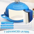 thumbnail image 4 of TLGREEN 6qt Enameled Cast Iron Dutch Oven for  Bread Baking, Non-Stick Dome-Shaped Bread Oven Pot with Lid, Silicone Handles and Scraper, Easy Cleaning, Blue, 4 of 11