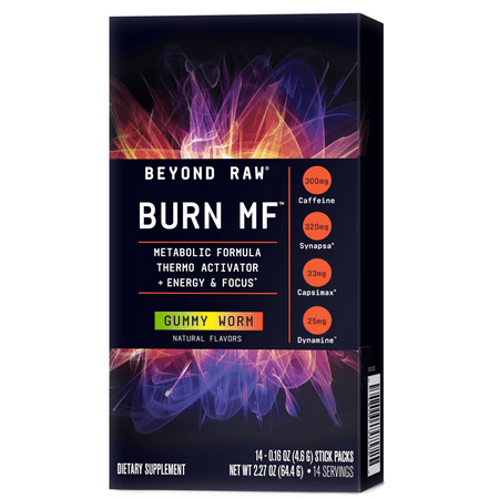 Beyond Raw Burn MF™ Thermogenic Powder Packets, Gummy Worm, 14 Single Servings