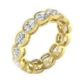 thumbnail image 2 of KohinoorGems 14K Yellow Gold 4.00 Ct Lab-Grown Oval Diamond Eternity Band Ring for Women, Bezel Set, FG Color, VVS1 Clarity, 13 Stones, 2 of 2