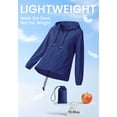 thumbnail image 4 of American Trends Plus Size Women Waterproof Rain Jacket with Hood Packable Lightweight Windproof Raincoat with Pockets Navy 4XL, 4 of 6