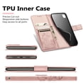 thumbnail image 4 of for Google Pixel 8 Pro Wallet Case, [Flower Embossed] Premium PU Leather Flip Protective Case Cover with Card Holder and Stand with Wrist Strap for Google Pixel 8 Pro, Rosegold, 4 of 7
