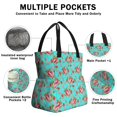 thumbnail image 3 of Pioneer Flower Floral Print Pattern Drawstring Lunch Bag Women - Drawstring Lunch Bag Insulated for Work Office - Stain-Resistant Large Lunchbags for Women with Multi-Pockets, 3 of 6