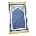 thumbnail image 2 of Borla suave Alfombra de oración Alfombra turca Janamaz bordada 65 cm x 110 cm Elegante alfombra de oración de terciopelo para Eid Balcón Camping Soledad Alfombra de rezo, 2 of 10