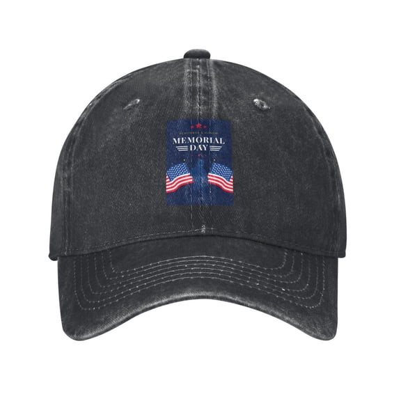 Memorial Day Backdrops Cowboy Hat Baseball Hat Trucker Hat For Men Women Retro Denim Hats Baseball Cap Dad Hat