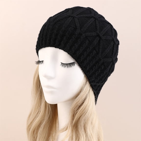 IDALL Mens Hats,Winter Hats Autumn And Winter Wool Knitted Hats For Men And Women Warm And Fashionable Hats Ushanka,Trapper Hat Black