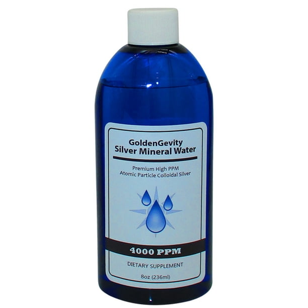 4000 Ppm Atomic Particle Colloidal Silver 8 Oz Dietary Supplement By Goldengevity Walmart Com Walmart Com
