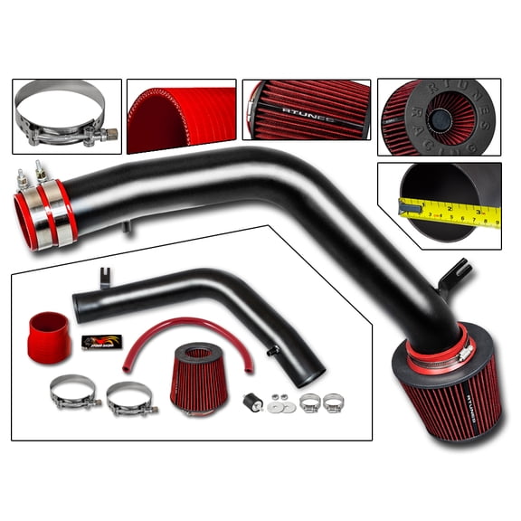 Rtunes Racing Black Cold Air Intake for 03-07 Honda Accord V6 / 04-08 Acura TL 3.2L and 3.5L