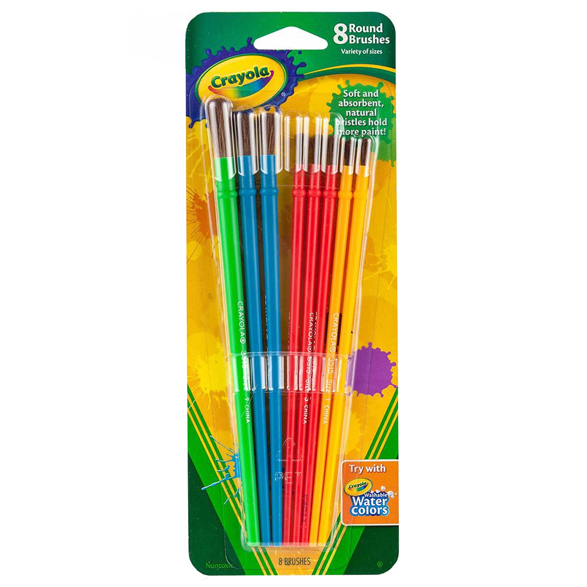 Crayola Paint Brushes, 8 Per Pack, 6 Packs