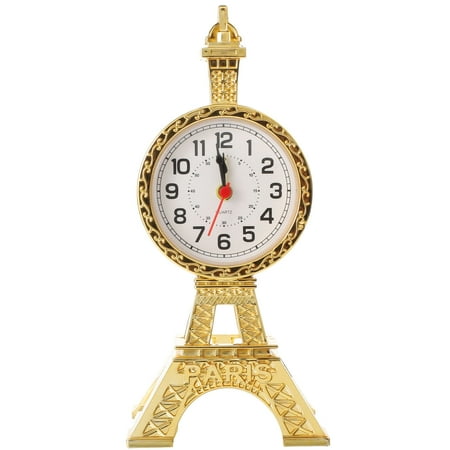 LOLIPPYY Elegant Golden Small Alarm Clock for Bedroom Desk Home Table Clock Decoration