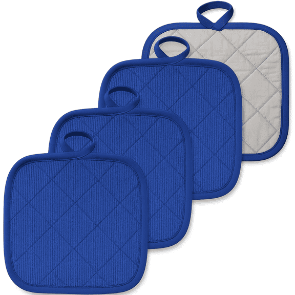Pack of four (4) Pot Holder for Kitchen, Hot Pads for Kitchen (2 sets of 2) Cotton Trivets by Osnell USA