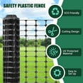 thumbnail image 3 of Lilypelle Plastic Garden Fence Roll, 40in x 100ft Snow Fence with 30 Steel Stakes, Reusable Temporary Safety Fencing Netting Animal Barrier for Dogs Poultry Deer Backyard, Black, 3 of 6