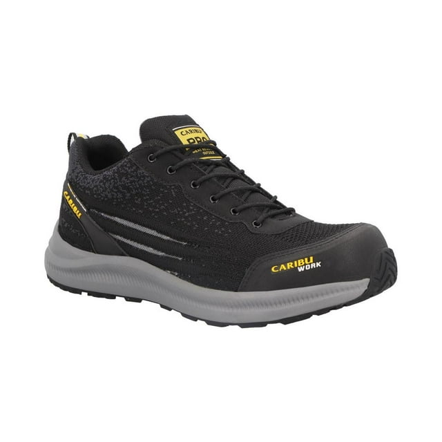 Tenis Hombre Caribu Resistente Caminar Durable Suela Anti Derrapante Tejido Ajustable Cordones negro 28