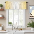 thumbnail image 2 of Ombre Valance Curtain Lemon Yellow and White Gradient Window Valances Rod Pocket Short Curtains Window Treatments for Kitchen Bedroom Bathroom Laundry 42" x 18", 2 of 9