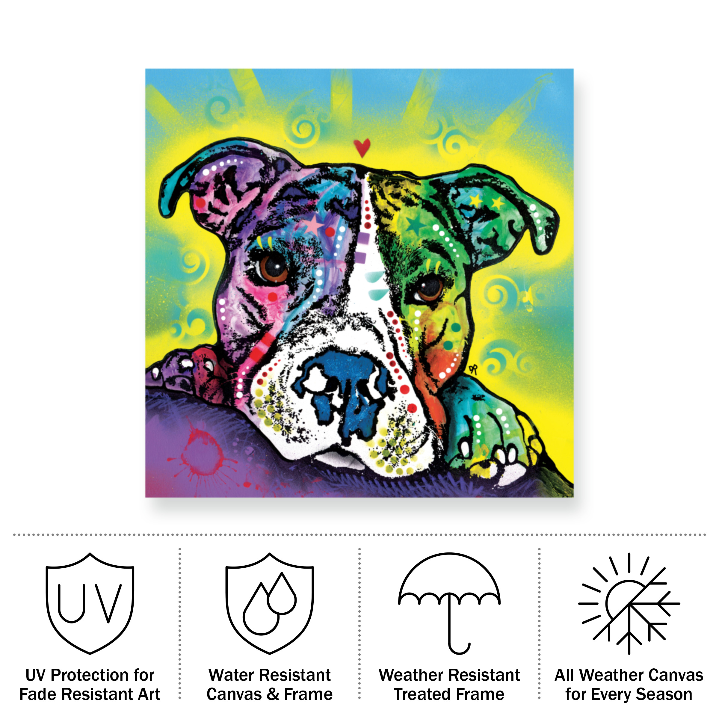 Dean Russo 'The Baby Pit Bull' Outdoor Canvas