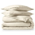 thumbnail image 3 of Bare Home Flannel Duvet Cover Set - 100% Flannel Cotton - Double Brushed - Queen, Sand, 3 of 10